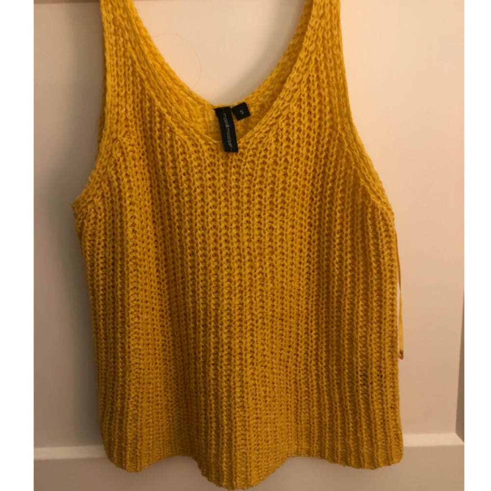 yellow/gold knit tank top
